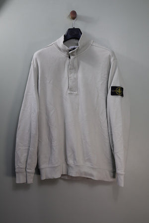 Stone Island Light Green 1/4 Zip Jumper