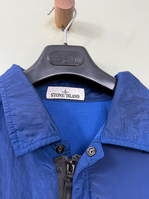 Stone Island Blue Nylon Metal Overshirt