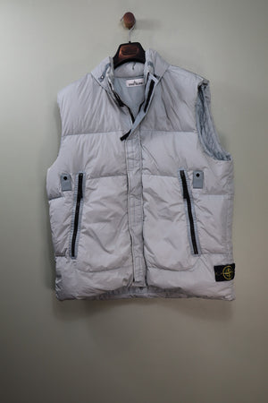 Stone Island Ice Blue Crinkle Reps Down Giket