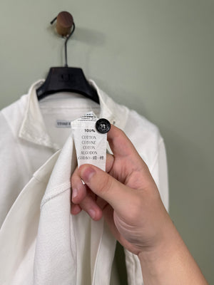 Stone Island White 1/4 Zip Jumper