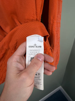 Stone Island Orange Pattern Hoodie
