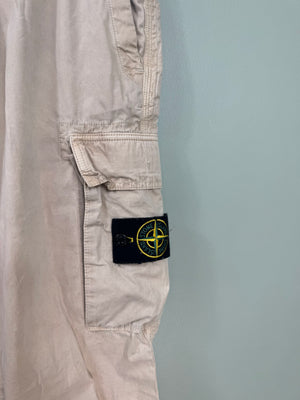 Stone Island Beige SL Cargo Bottoms