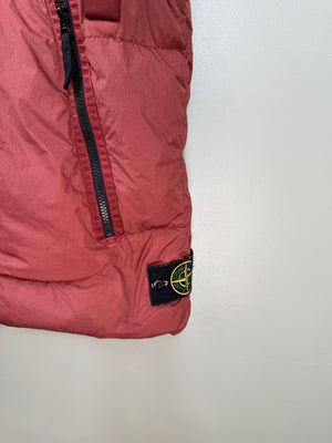 Stone Island Burnt Orange Crinkle Reps Down Gilet