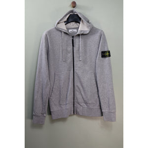 Stone Island Grey Zipped Hoodie