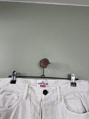 Stone Island x Supreme Beige Corduroy Trousers