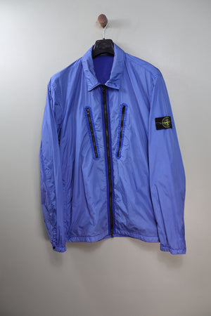 Stone Island Periwinkle Blue Crinkle Reps Overshirt
