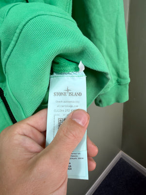Stone Island Green Zipped Hoodie