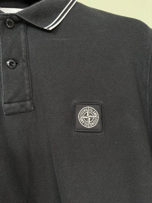 Stone Island Black SL Polo Shirt
