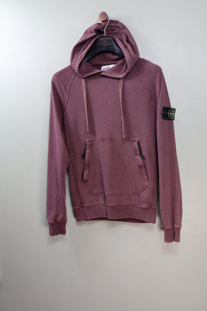 Stone Island Burgundy Hoodie