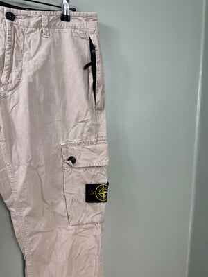 Stone Island Beige SL Cargo Bottoms