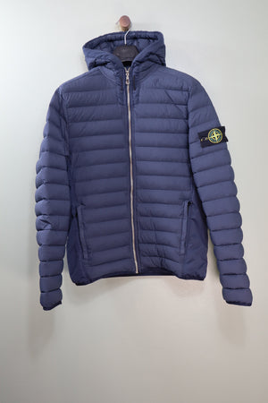 Stone Island Navy Loom Woven Down Jacket