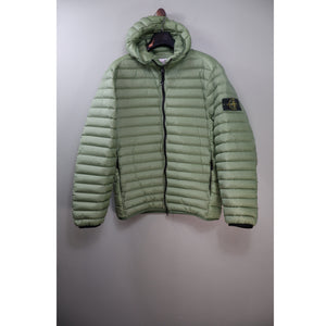 Stone Island Green Loom Woven Down Jacket