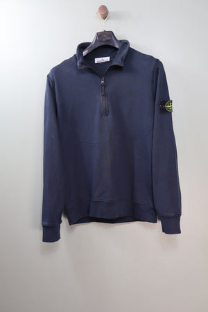Stone Island Navy 1/4 Zip Jumper