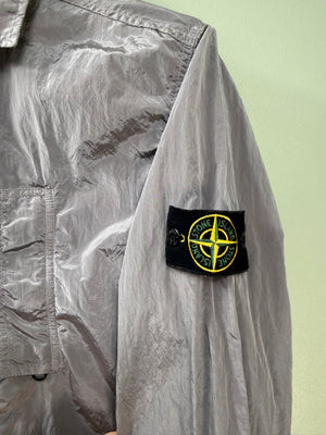Stone Island Silver Nylon Metal Overshirt