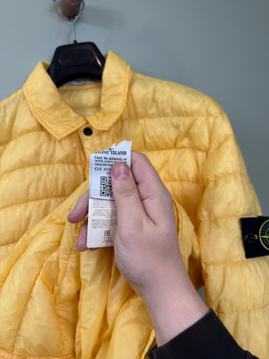 Stone Island Yellow Micro Yarn Down Jacket