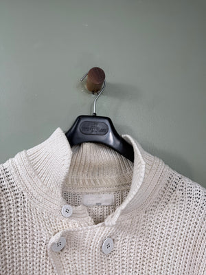 Stone Island Beige Ghost Heavy Knit Cardigan