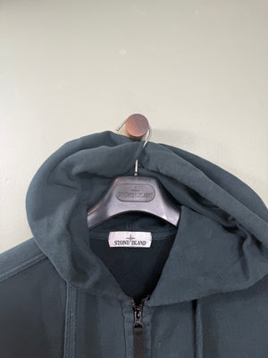 Stone Island Dark Green Zipped Hoodie