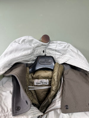 Stone Island White David TC Dutch Rope Down Jacket