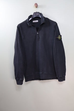 Stone Island Black 1/4 Zip Jumper