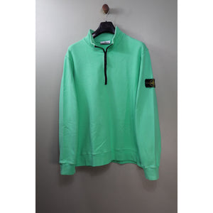 Stone Island Green 1/4 Zip Jumper