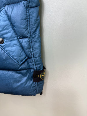 Stone Island Blue Garment Dyed Down Gilet