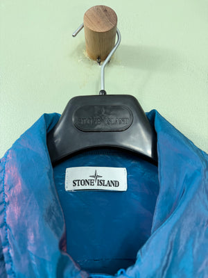 Stone Island Blue Pink Nylon Metal Weft Overshirt