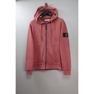 Stone Island Burnt Orange Zipped Hoodie
