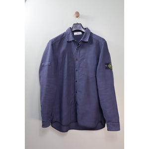 Stone Island Navy Moleskin Overshirt