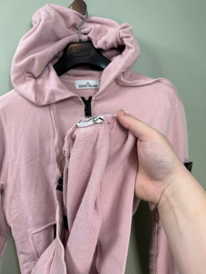 Stone Island Pink Zipped Hoodie