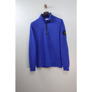 Stone Island Blue 1/4 Zip Jumper