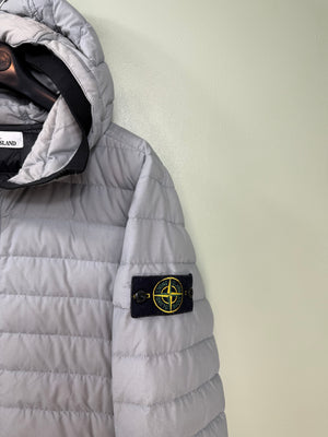 Stone Island Grey 0-Cotton/ R-Nylon Tela Down Jacket