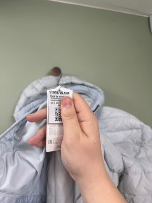 Stone Island Ice Blue Loom Woven Down Jacket