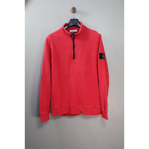 Stone Island Red 1/4 Zip Jumper