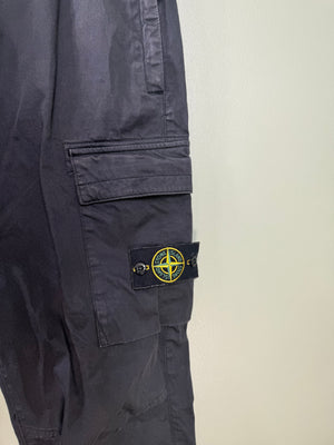 Stone Island Black RE-T Cargo Bottoms