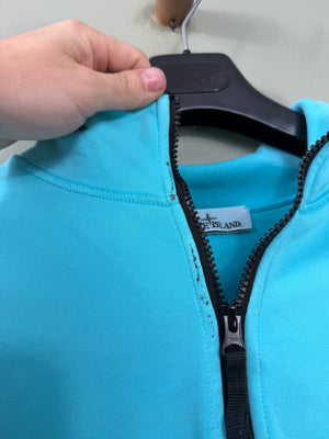 Stone Island Aqua Blue 1/4 Zip Jumper