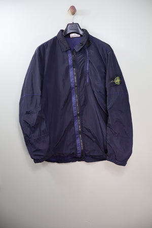 Stone Island Navy Nylon Metal Overshirt