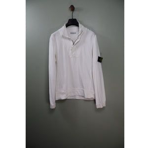 Stone Island White 1/4 Zip Jumper