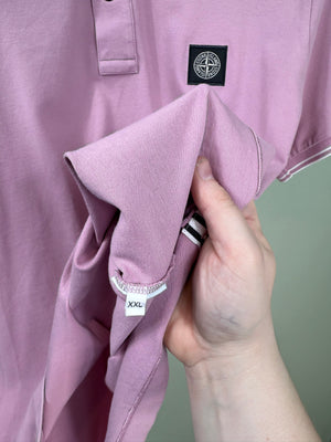 Stone Island Pink Slim Fit Polo