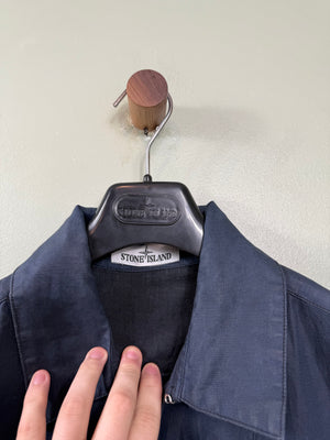 Stone Island Navy Lino Resinato Jacket