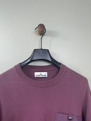 Stone Island Purple Knit Jumper