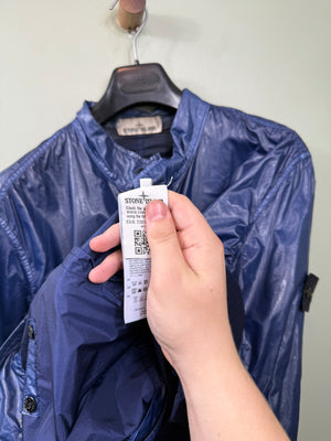 Stone Island Navy Crinkle Gloss Jacket
