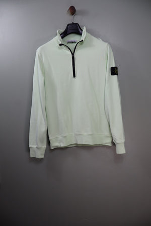 Stone Island Pastel Green 1/4 Zip Jumper