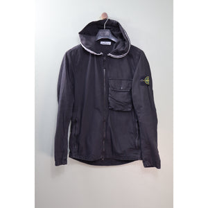 Stone Island Black Hooded Overshirt