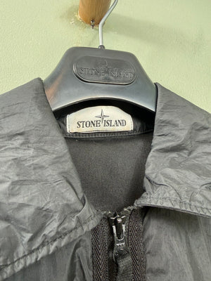 Stone Island Black Crinkle Reps Overshirt