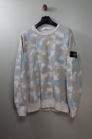 Stone Island Beige Camo Devore Jumper