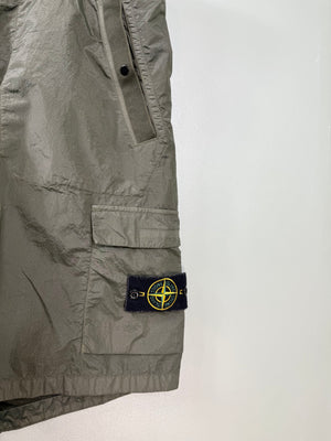 Stone Island Khaki RE Seersucker Cargo Shorts