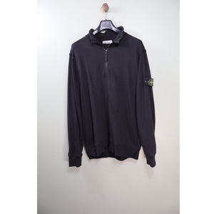 Stone Island Black 1/4 Zip Jumper