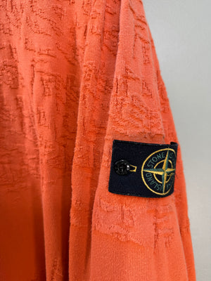 Stone Island Orange Pattern Hoodie
