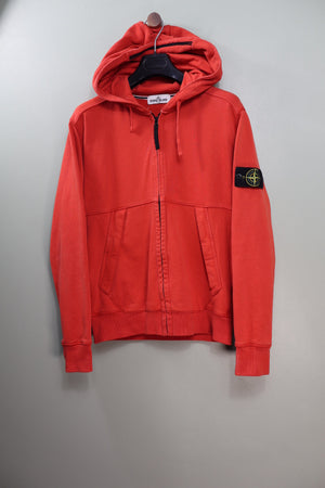 Stone Island Red Zipped Hoodie