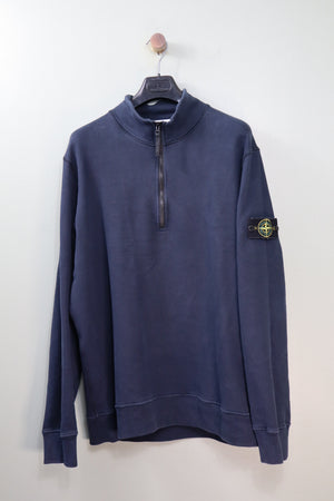 Stone Island Navy 1/4 Zip Jumper